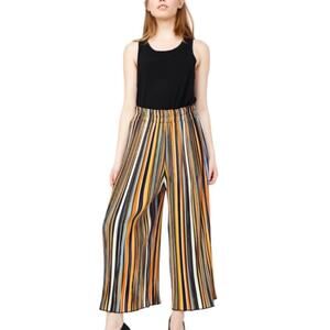 New RD & Koko Pull On Wide Leg Gaucho Pants Medium Striped